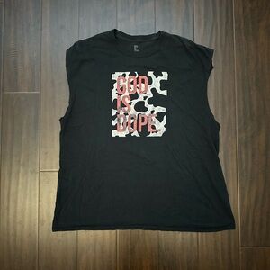 God Is Dope Black Graphic Muscle Tee